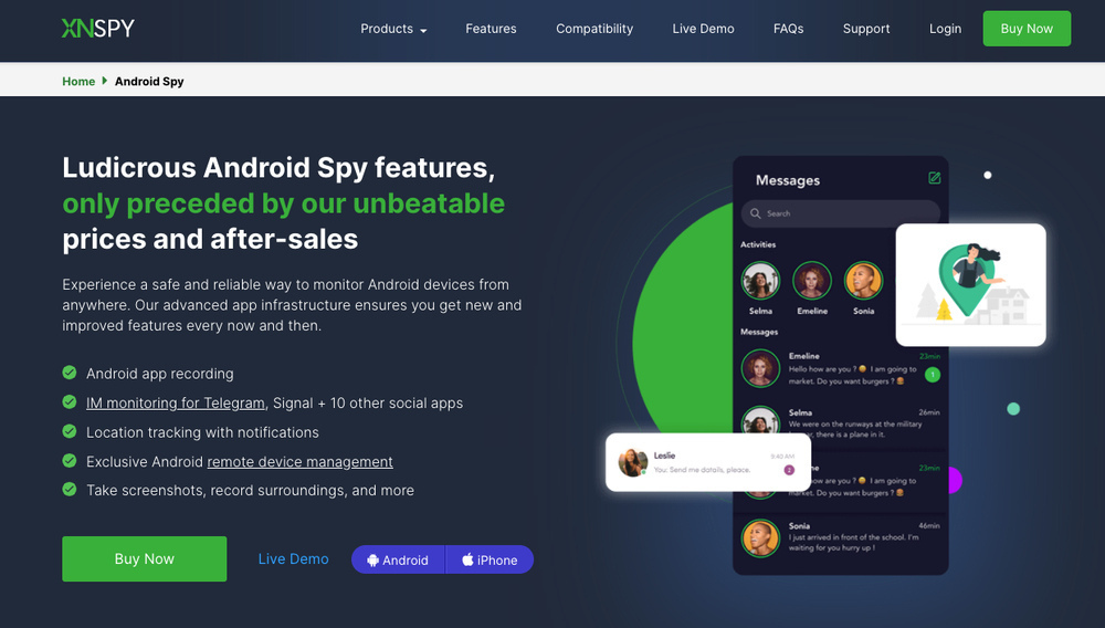 xnspy spyware for android